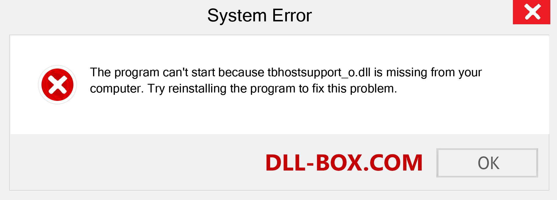  tbhostsupport_o.dll file is missing?. Download for Windows 7, 8, 10 - Fix  tbhostsupport_o dll Missing Error on Windows, photos, images
